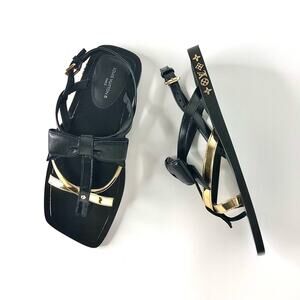 NEW Louis Vuitton 2021 Fornasetti Bow Gladiator Peplum Flats 35 Sandals